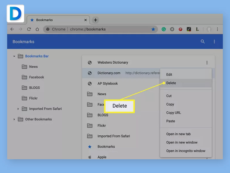 How To Delete A Bookmark_