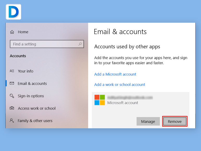 How To Remove A Microsoft Account From Windows 10_
