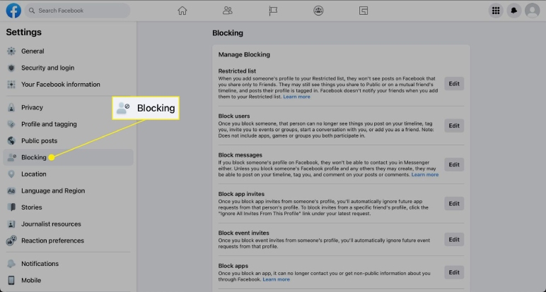 Understanding Facebook Blocking